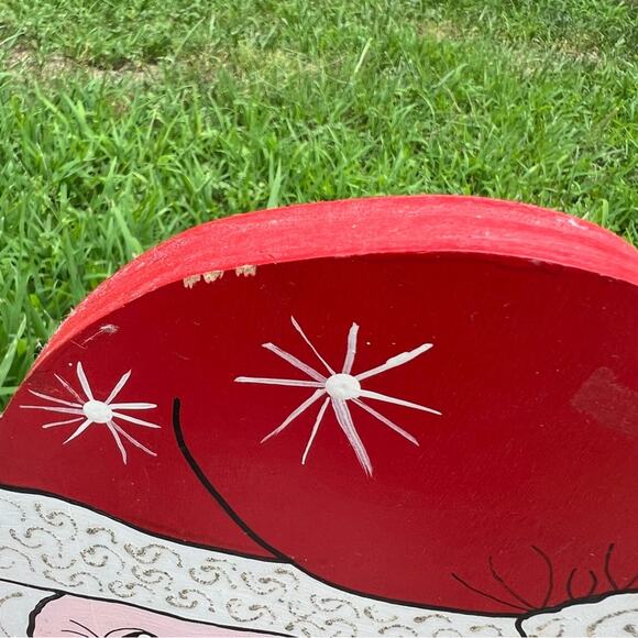 Mr and Mrs Santa Clause Wooden Handmade Whimsical Tea Towel Holders Christmas - Picture 7 of 8